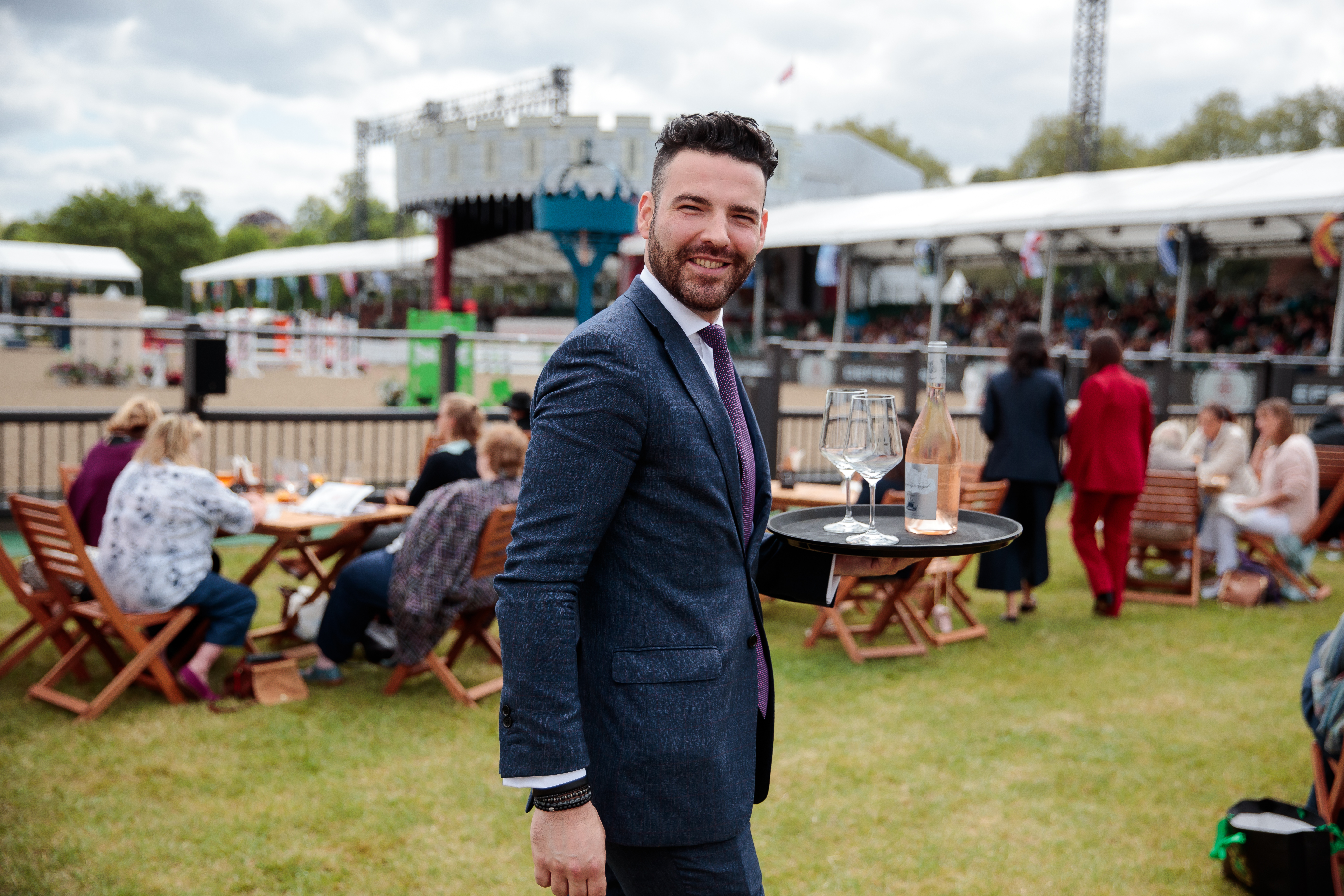 The Mosimann's front of house team look after guests at Royal Windsor Horse Show 2022